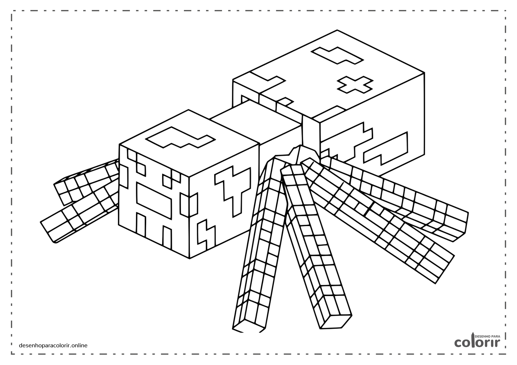 Desenho de Minecraft Aranha para colorir  Desenhos para colorir e imprimir  gratis
