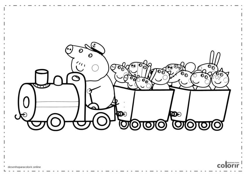 Peppa Pig viaja de trem