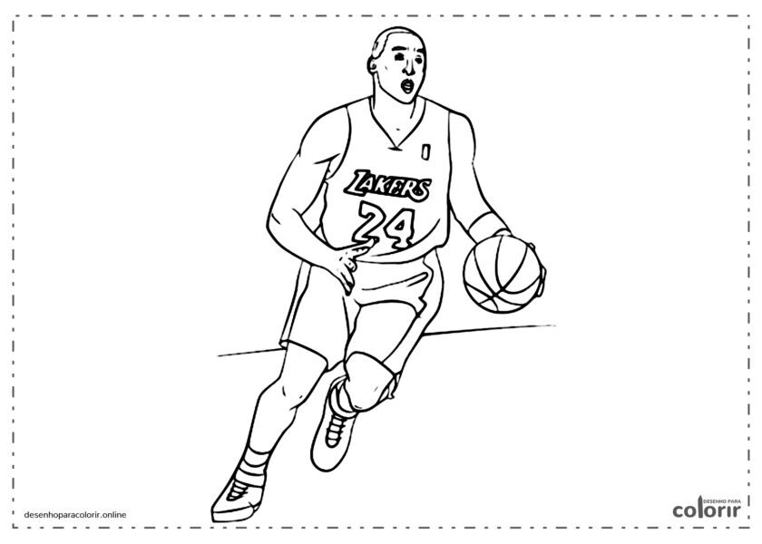 Kobe Bryan jogando basquete nos Lakers