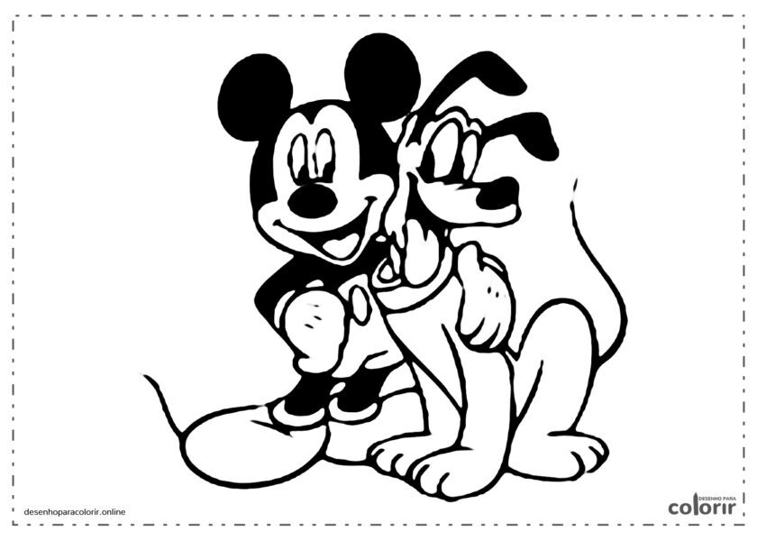Mickey Mouse com Pluto da Disney