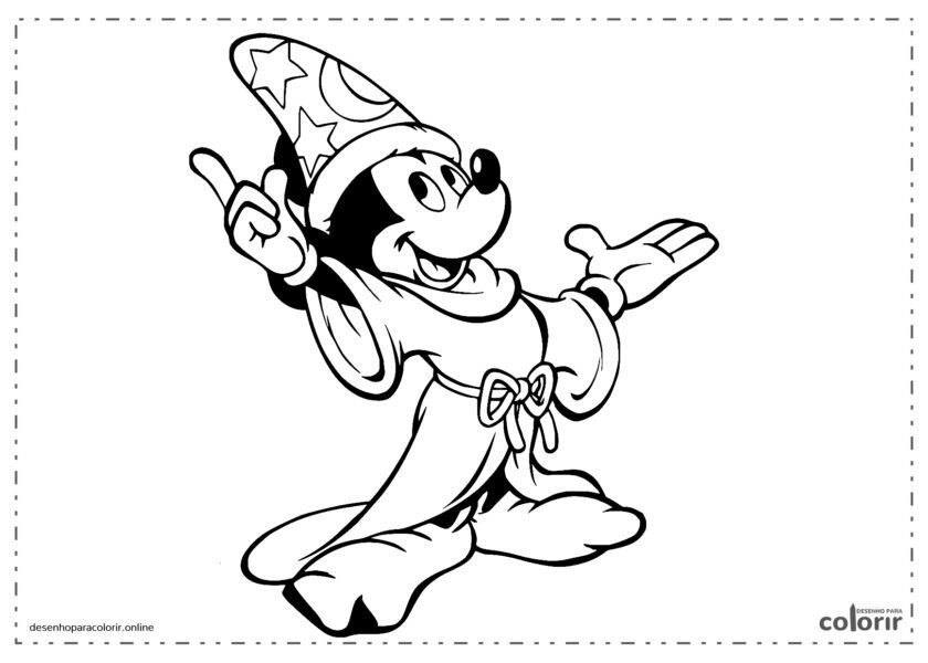 Mickey Mouse feticeiro en Fantasia de Disney
