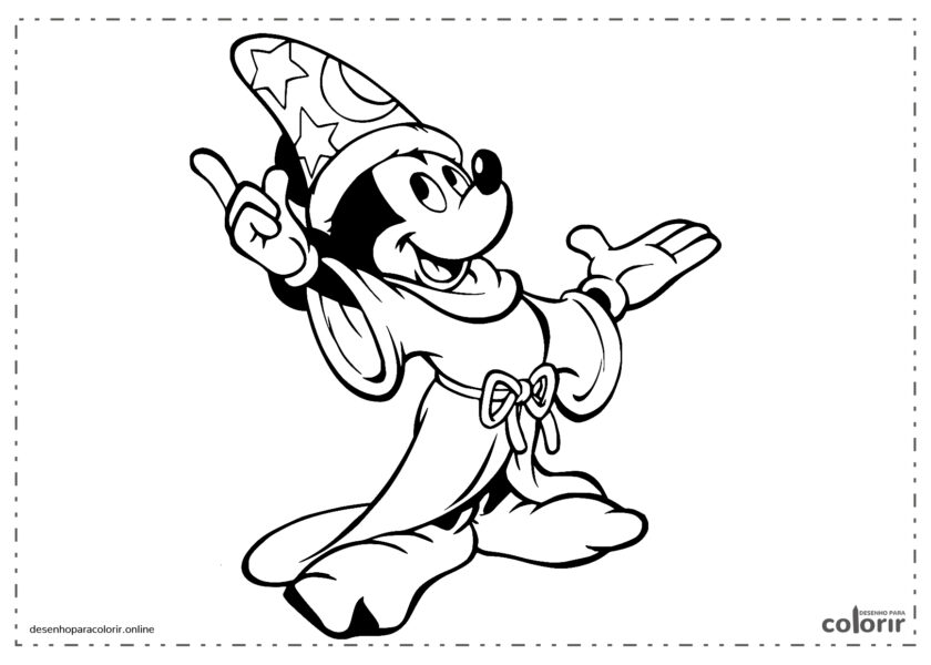 Mickey Mouse feticeiro en Fantasia de Disney