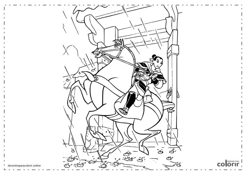 Princesa Mulan na guerra contra o cavalo da Disney
