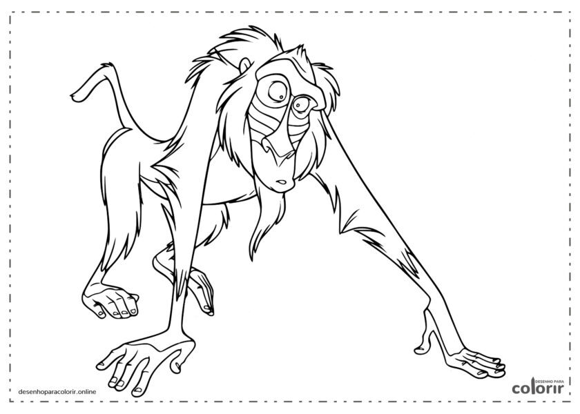 Rafiki, o macaco do rei leão de Disney