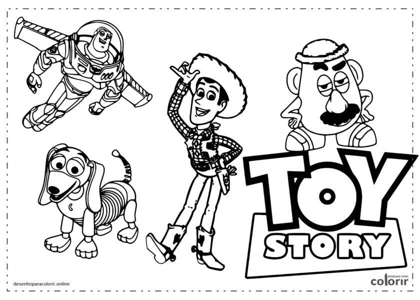 Toy Story: Woody, Buzz Lightyear, Slinky e Sr Cabeça de Batata