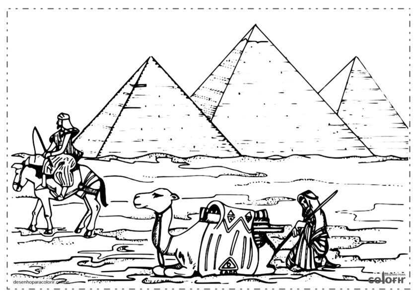 Pirâmide de Cheops no deserto egípcio