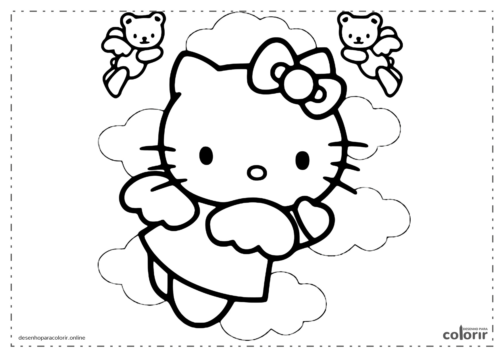 Desenhos para colorir de desenho da casa da hello kitty para
