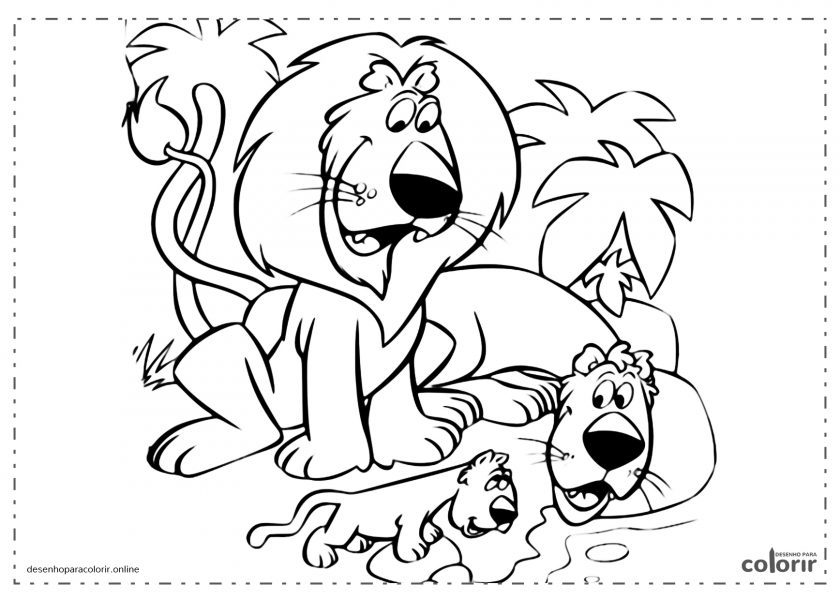 Leões desenhos animados