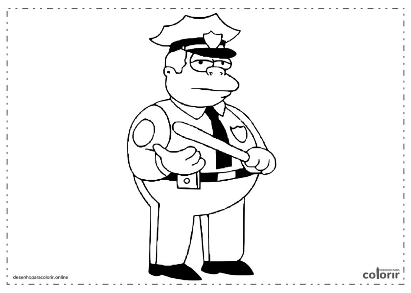 Policia chefe Wiggum dos Simpson